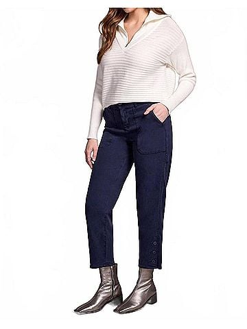 Tribal Stretch Twill Ankle Pants in Sapphire (view 2)