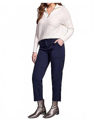 Tribal Stretch Twill Ankle Pants in Sapphire (view 2)