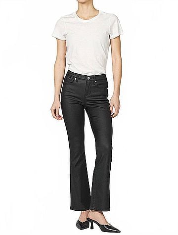 Dear John Jaxtyn Coated Bootcut Pants in Black (view 2)
