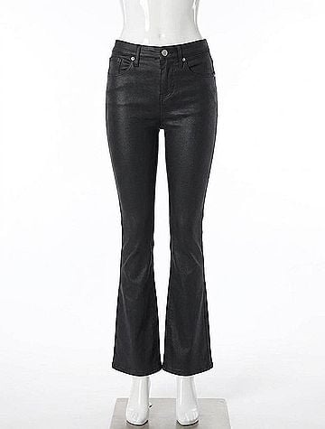Dear John Jaxtyn Coated Bootcut Pants in Black (view 1)