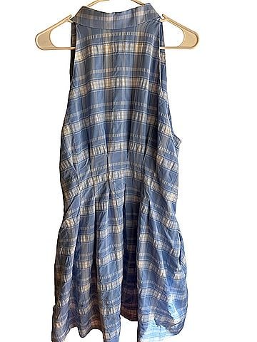 EXQUISE Anthropologie Light Blue Tobi Mini Casual Dress (view 2)