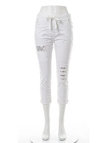 GiGi Moda Toppa Sequin Pants in White (view 1)