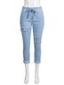 GiGi Moda Solid Blue Toppa Sequin Pants in Blue One size - photo 1