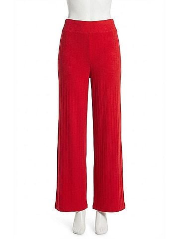 Z Supply Luxe Pointelle Pants in Festive Red (view 1)
