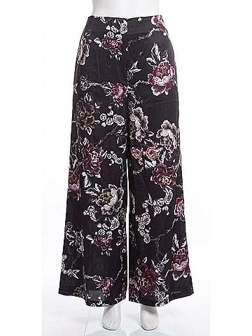 GiGi Moda Midnight Blossom Pants in Black (view 1)