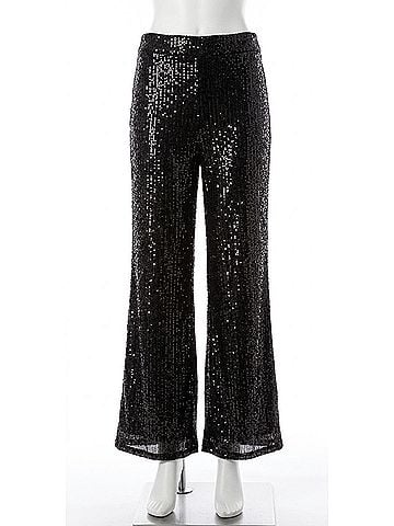GiGi Moda Festa Sequin Pants in Black (view 1)