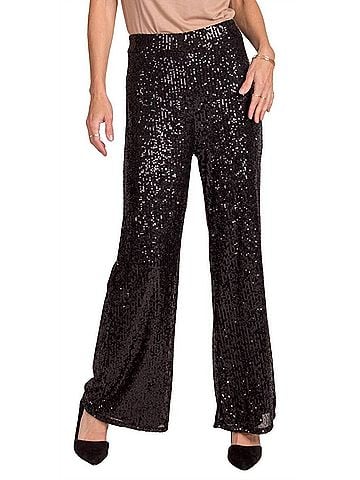 GiGi Moda Festa Sequin Pants in Black (view 2)
