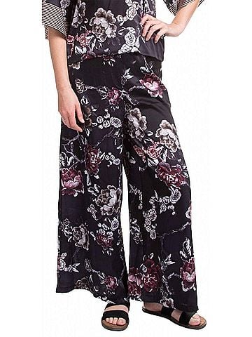 GiGi Moda Midnight Blossom Pants in Black (view 2)