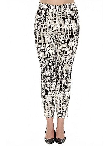 Joseph Ribkoff Abstract Print Slim Ankle Pants in Vanilla/Multi (view 2)