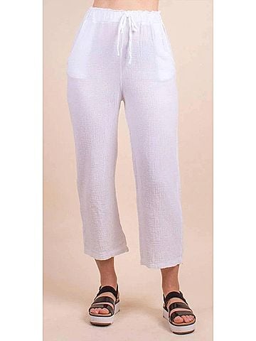 GiGi Moda Jesi Cotton Pants in White (view 2)