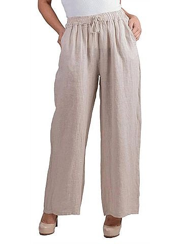 GiGi Moda Delfina Linen Pants in Cream (view 2)