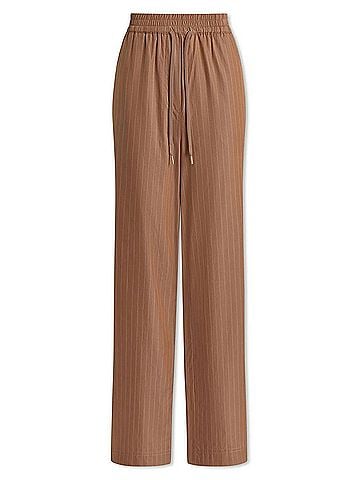 Varley Rowan Straight Leg Pants in Camel Stripe (view 1)