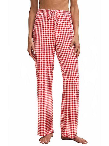 Z Supply So Sweet Gingham Pajama Pant in Kiss Me Red (view 2)