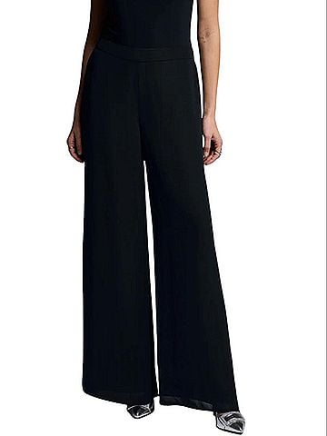 Joseph Ribkoff Chiffon Pants in Black (view 2)