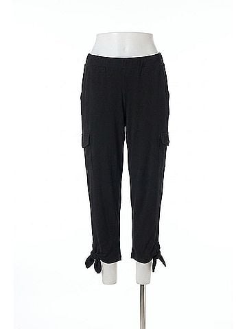 Joseph Ribkoff Knit Jogger Pants With Cargo Pockets in Black (view 1)