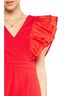 Entro Solid Red Ruby Ruffle Sleeves Romper in Red Size L - photo 4