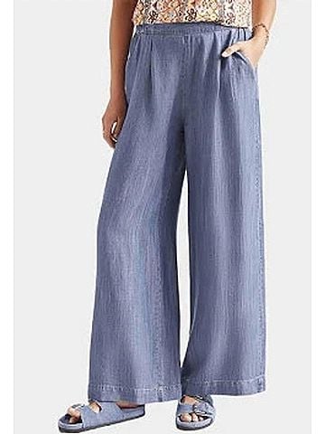 Tribal Flowy Pull On Pant in Denim (view 2)