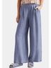 Tribal Blue Flowy Pull On Pant in Denim Size L - photo 2