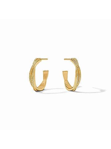 Julie Vos Women's Cheval Twist Hoop in Gold (view 1)