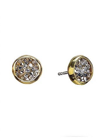 Waxing Poetic Kristal Dome Stud Earrings in Gold (view 1)