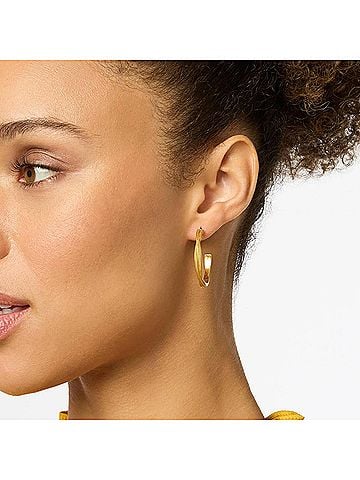Julie Vos Women's Cheval Twist Hoop in Gold (view 2)