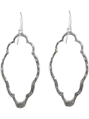 Waxing Poetic Open Up Clover Earrings in Silver (view 1)