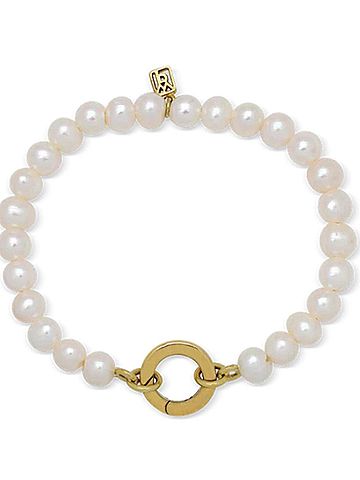 Waxing Poetic Women's Stretch Bracelet in Pearl White (view 1)