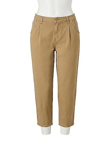Tribal Audrey Crop Jeans in Nude Olive (view 1)