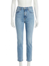 FRAME Solid Blue Pencil Crop Jeans in Lark Size 32 waist - photo 1