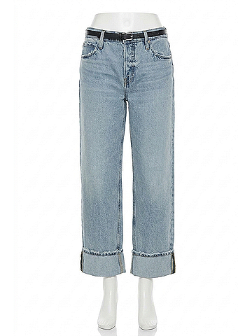 FRAME Slouchy Straight Wide Cuff Jean in Ziggy (view 1)