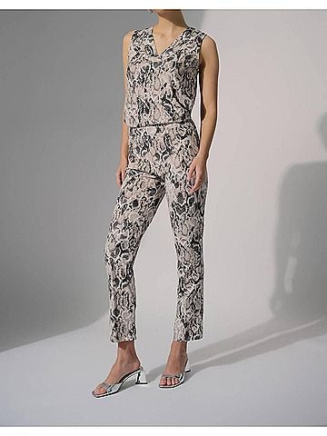 Joseph Ribkoff Python Pant in Beige/Multi (view 2)