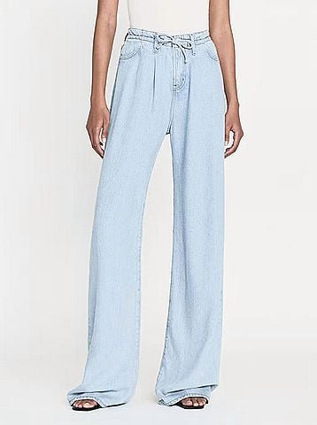 FRAME Rigid Denim High Rise Wide Jeans in Calabria (view 2)