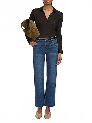FRAME Mellow Jeans in Elixir Raw After (view 2)