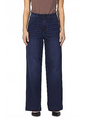 Dear John Audrey Wide Leg Denim Jeans in Moonshade (view 2)