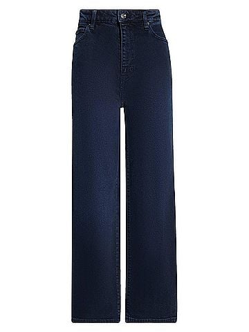 FRAME Wide High Waist Ankle Wide Leg Jeans in Untold (view 2)