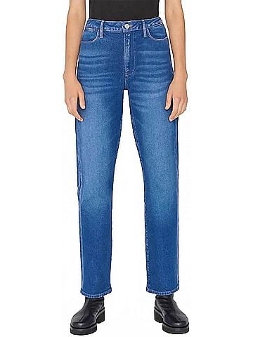 FRAME Le Super High-Rise Straight Jean in Jericho (view 2)