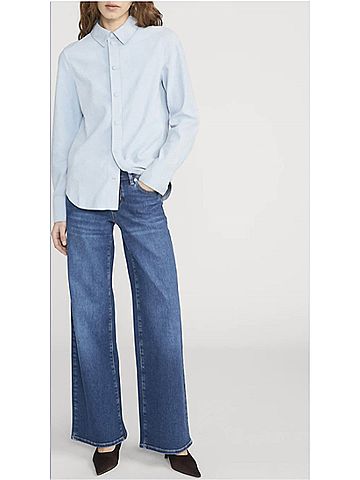 FRAME Low Rise Slim Palazzo Jeans in Femma (view 2)