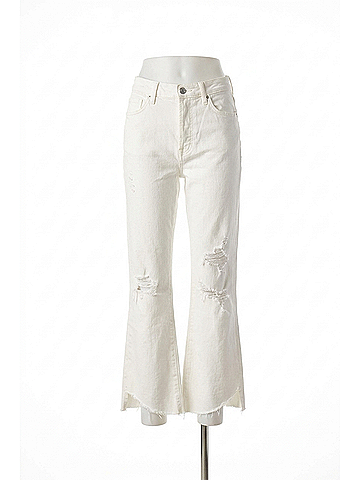 FRAME Super High Crop Mini Boot Jeans in Aunatural Destruct (view 1)