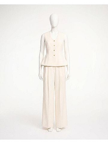 By Malene Birger Merlin Classic Vest in Pearl (view 2)