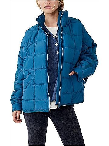 Free People Pippa Packable Jacket in Blue Iris (view 2)
