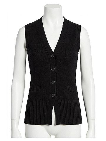 Pistola Audra Cardigan Vest in Noir (view 1)