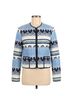Drew Blue Pattern Zip-Up in Blue Size S - photo 1