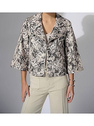 Joseph Ribkoff Python Jacket in Beige/Multi (view 2)