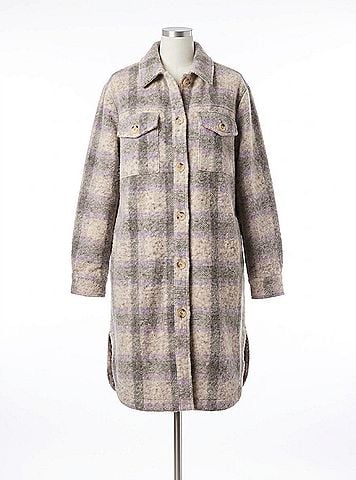 Z Supply Sonoma Plaid Jacket in Orchid Rain (view 1)
