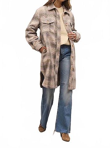 Z Supply Sonoma Plaid Jacket in Orchid Rain (view 2)
