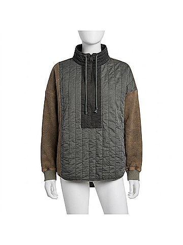 Free People Women's Slow Rush Half Zip Jacket in Shadow (view 1)