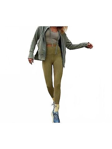 Free People One Hoodie Jacket Top in Pine (view 2)