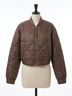 AGOLDE Solid Brown Iona Quilted Jacket in Cocoa Size M - photo 1