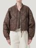 AGOLDE Solid Brown Iona Quilted Jacket in Cocoa Size M - photo 2