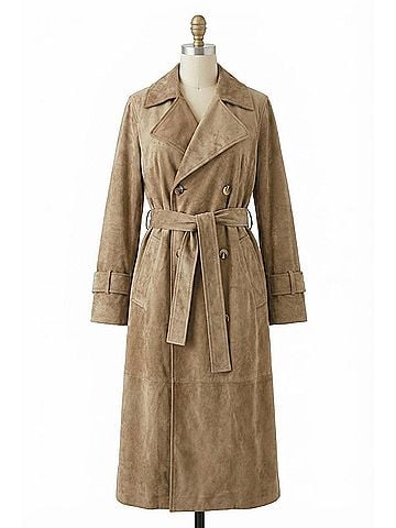Z Supply Funston Avenue Suede Trench Coat in Taupe (view 1)